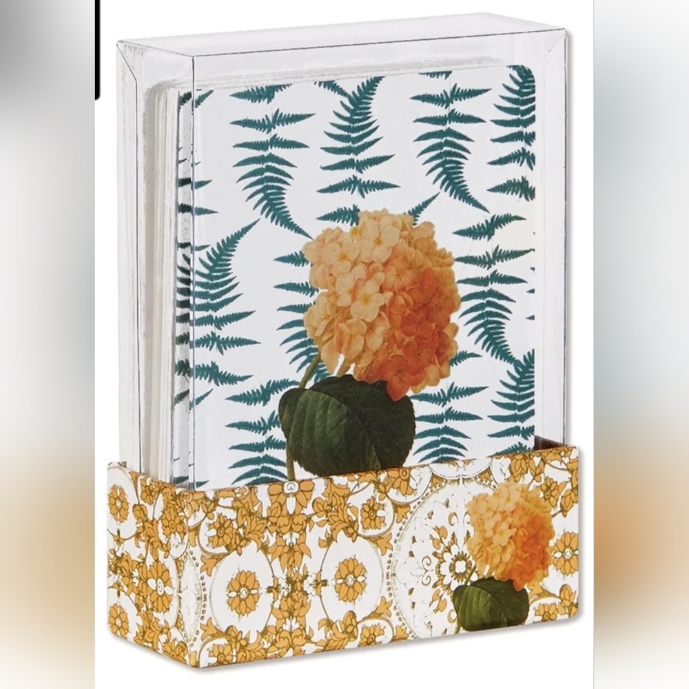 C.R. Gibson Vintage Note Cards, Hydrangea Blush by Cid Pear NIB